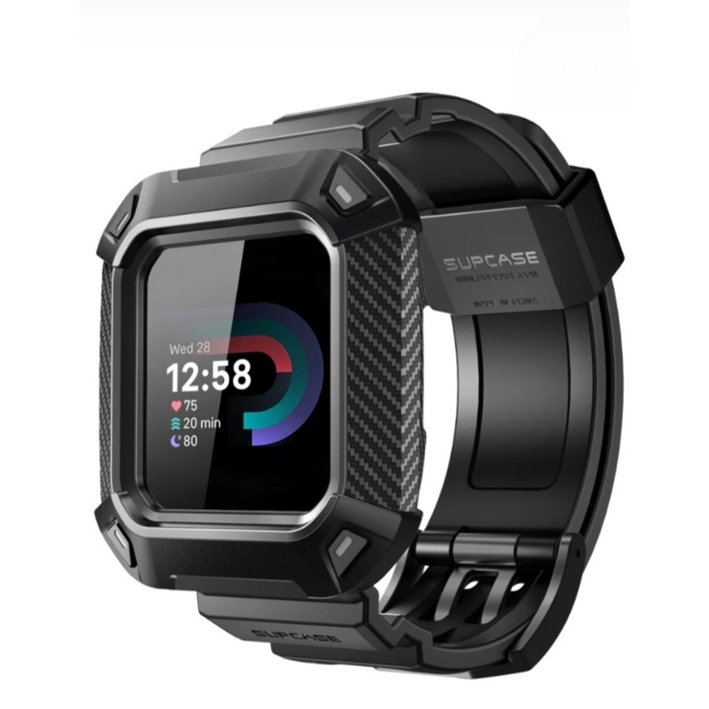 SUPCASE Unicorn Beetle Pro Watch Band for Fitbit Versa 4 Versa 3 Sense 2/1 Black